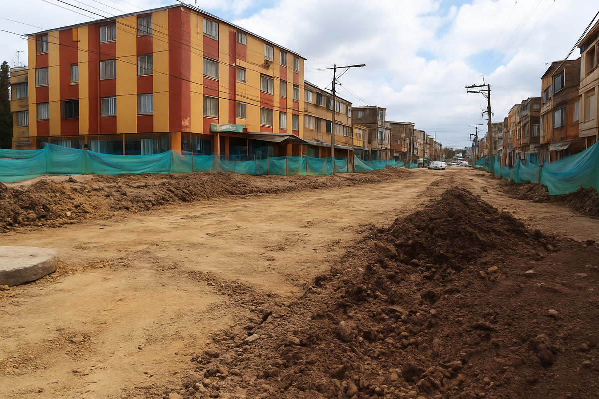 Siete años de retrasos generan caos en calles comerciales de Bogotá