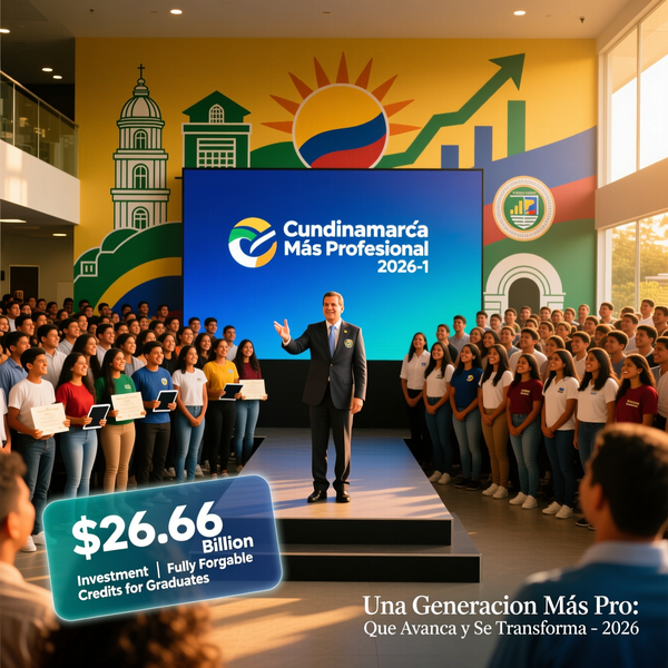 Cundinamarca impulsa educación superior con créditos condonables para 12,000 estudiantes
