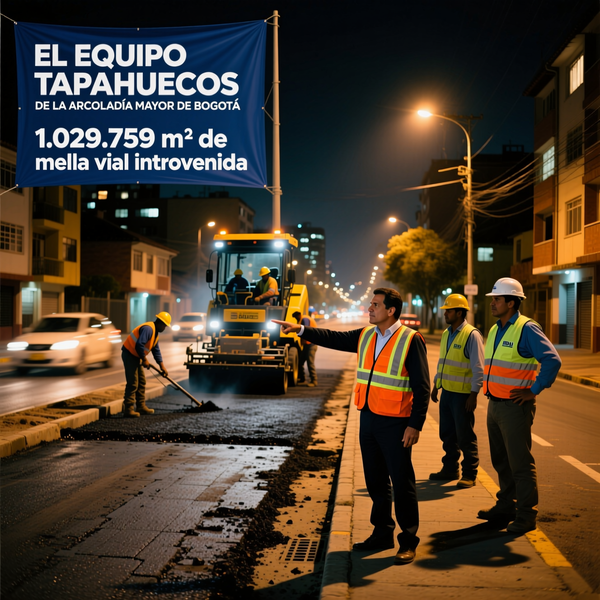 Equipo Tapahuecos de Bogotá supera el millón de metros cuadrados de vías reparadas